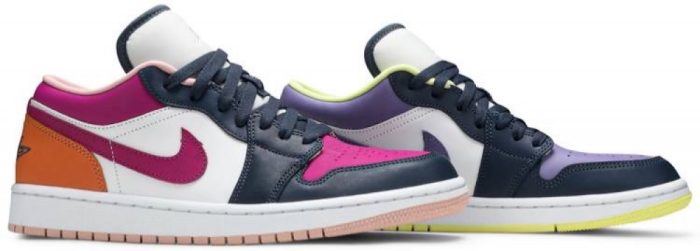 zsWftLWTIx6xWXdcL4SeP9v5qX2Mzk09oujQdn5c Air Jordan 1 Low SE 'Mismatched - Purple Magenta - الصورة 4